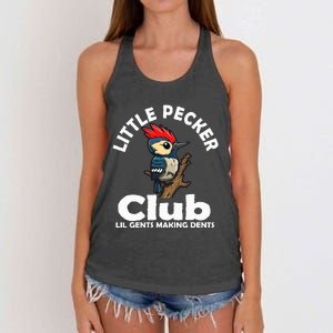 Little Pecker Club Lil Gents Making Dents Women's Knotted Racerback Tank