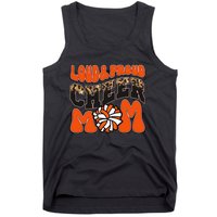 Loud Proud Cheer Mom Orange Team Leopard Funny Cheer Crew Tank Top