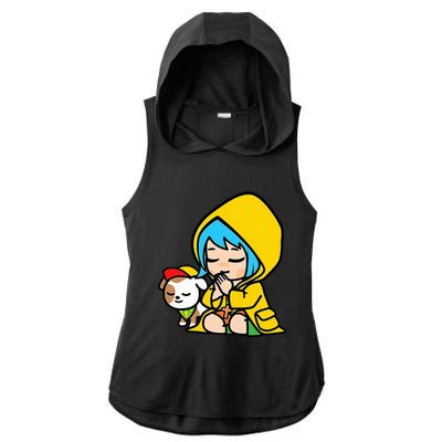 Luce Praying Catholic Pilgrim Vatican Anime Mascot 2025 Ladies PosiCharge Tri-Blend Wicking Draft Hoodie Tank