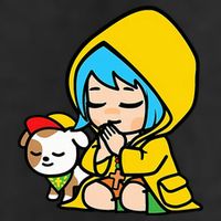 Luce Praying Catholic Pilgrim Vatican Anime Mascot 2025 7 Panel Mesh Trucker Snapback Hat