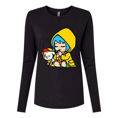 Luce Praying Catholic Pilgrim Vatican Anime Mascot 2025 Womens Cotton Relaxed Long Sleeve T-Shirt