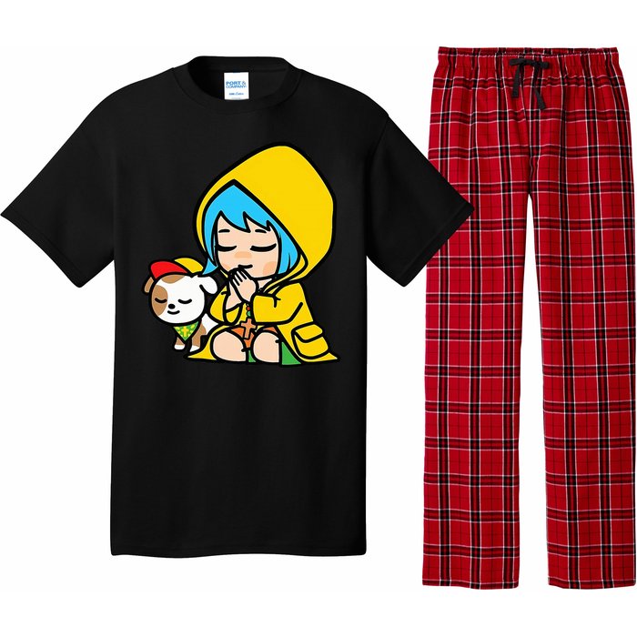 Luce Praying Catholic Pilgrim Vatican Anime Mascot 2025 Pajama Set