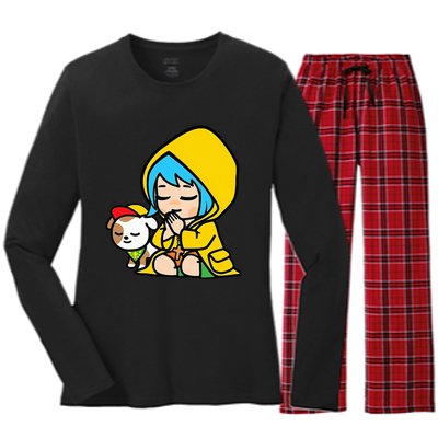 Luce Praying Catholic Pilgrim Vatican Anime Mascot 2025 Women's Long Sleeve Flannel Pajama Set 