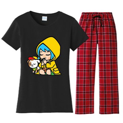 Luce Praying Catholic Pilgrim Vatican Anime Mascot 2025 Women's Flannel Pajama Set