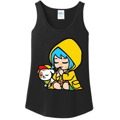 Luce Praying Catholic Pilgrim Vatican Anime Mascot 2025 Ladies Essential Tank