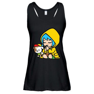 Luce Praying Catholic Pilgrim Vatican Anime Mascot 2025 Ladies Essential Flowy Tank