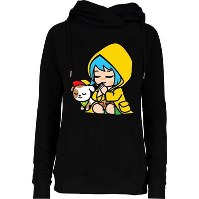 Luce Praying Catholic Pilgrim Vatican Anime Mascot 2025 Womens Funnel Neck Pullover Hood