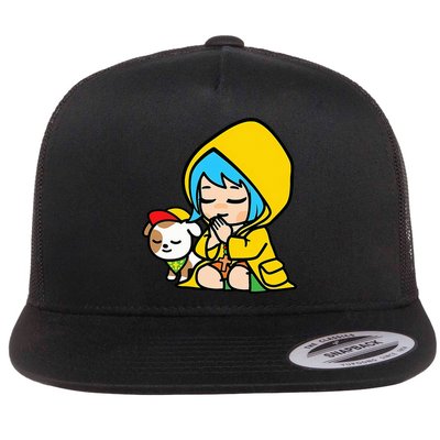 Luce Praying Catholic Pilgrim Vatican Anime Mascot 2025 Flatbill Hat