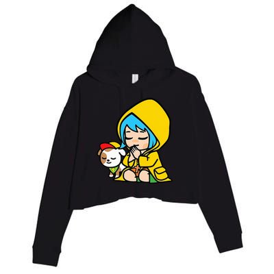 Luce Praying Catholic Pilgrim Vatican Anime Mascot 2025 Crop Fleece Hoodie