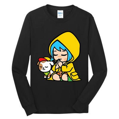 Luce Praying Catholic Pilgrim Vatican Anime Mascot 2025 Tall Long Sleeve T-Shirt