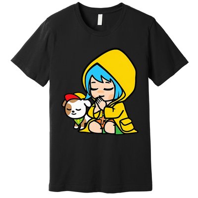 Luce Praying Catholic Pilgrim Vatican Anime Mascot 2025 Premium T-Shirt