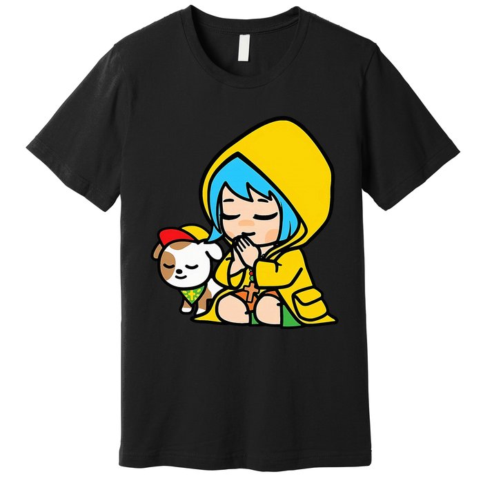 Luce Praying Catholic Pilgrim Vatican Anime Mascot 2025 Premium T-Shirt