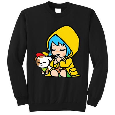 Luce Praying Catholic Pilgrim Vatican Anime Mascot 2025 Tall Sweatshirt