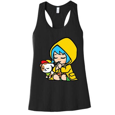 Luce Praying Catholic Pilgrim Vatican Anime Mascot 2025 Women's Racerback Tank