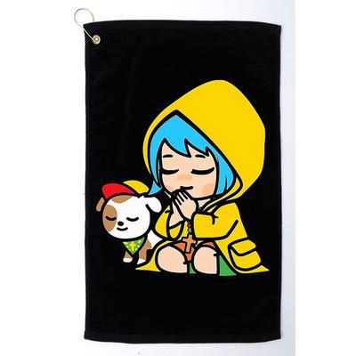 Luce Praying Catholic Pilgrim Vatican Anime Mascot 2025 Golf Towel