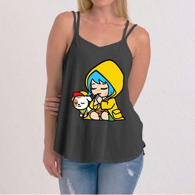 Luce Praying Catholic Pilgrim Vatican Anime Mascot 2025 Women's Strappy Tank