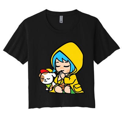 Luce Praying Catholic Pilgrim Vatican Anime Mascot 2025 Women's Crop Top Tee