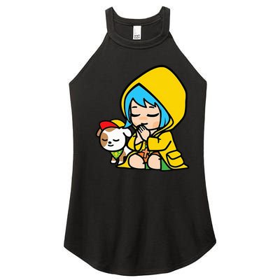 Luce Praying Catholic Pilgrim Vatican Anime Mascot 2025 Women's Perfect Tri Rocker Tank