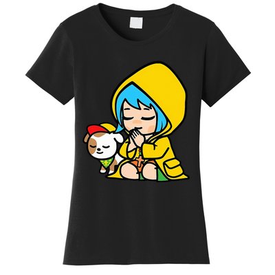 Luce Praying Catholic Pilgrim Vatican Anime Mascot 2025 Women's T-Shirt