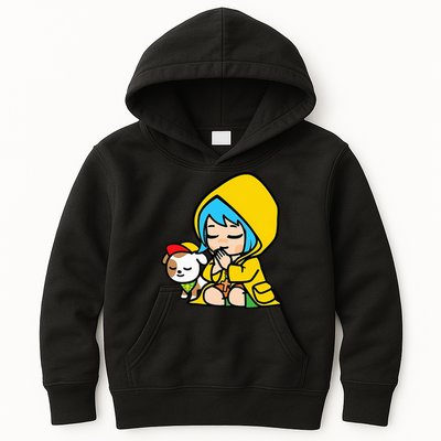 Luce Praying Catholic Pilgrim Vatican Anime Mascot 2025 Kids Hoodie