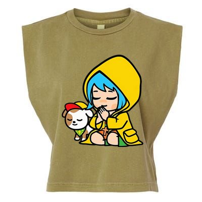 Luce Praying Catholic Pilgrim Vatican Anime Mascot 2025 Garment-Dyed Women's Muscle Tee