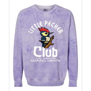 Little Pecker Club Lil Gents Making Dents Funny Colorblast Crewneck Sweatshirt