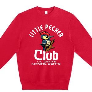 Little Pecker Club Lil Gents Making Dents Funny Premium Crewneck Sweatshirt