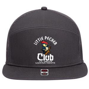 Little Pecker Club Lil Gents Making Dents Funny 7 Panel Mesh Trucker Snapback Hat