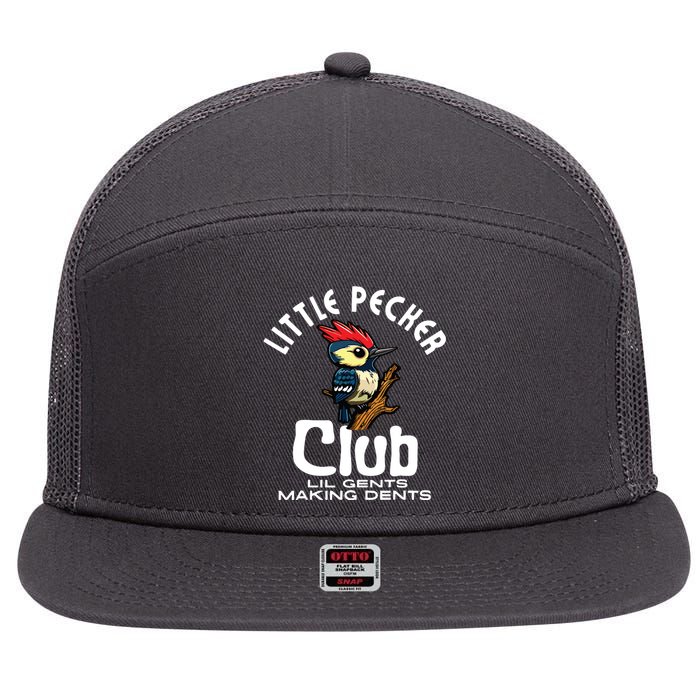 Little Pecker Club Lil Gents Making Dents Funny 7 Panel Mesh Trucker Snapback Hat