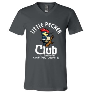 Little Pecker Club Lil Gents Making Dents Funny V-Neck T-Shirt