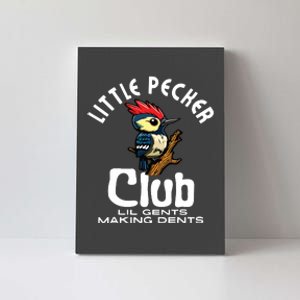 Little Pecker Club Lil Gents Making Dents Funny Canvas