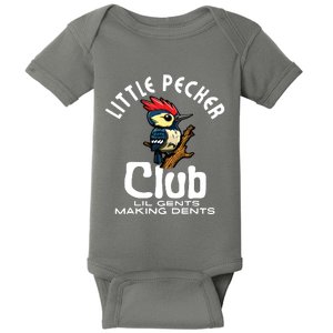 Little Pecker Club Lil Gents Making Dents Funny Baby Bodysuit