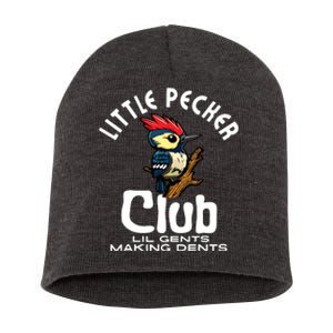 Little Pecker Club Lil Gents Making Dents Funny Short Acrylic Beanie