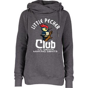 Little Pecker Club Lil Gents Making Dents Funny Womens Funnel Neck Pullover Hood