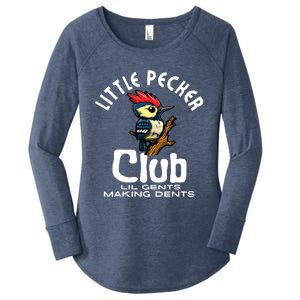 Little Pecker Club Lil Gents Making Dents Funny Women's Perfect Tri Tunic Long Sleeve Shirt