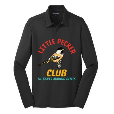 Little Pecker Club Lil Gents Making Dents Silk Touch Performance Long Sleeve Polo