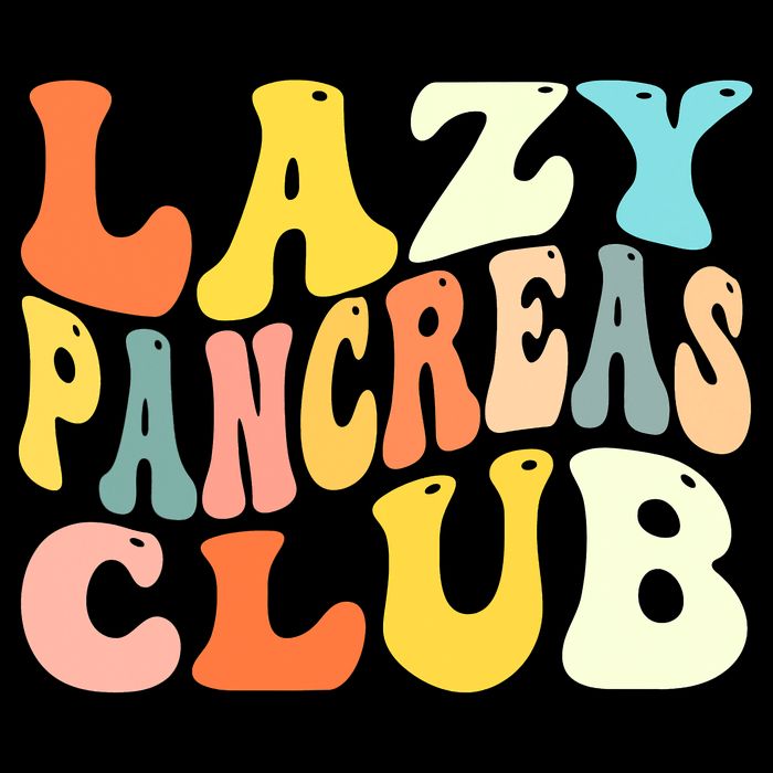 Lazy Pancreas Club T1D Retro Groovy Diabetes Awareness Tall T-Shirt