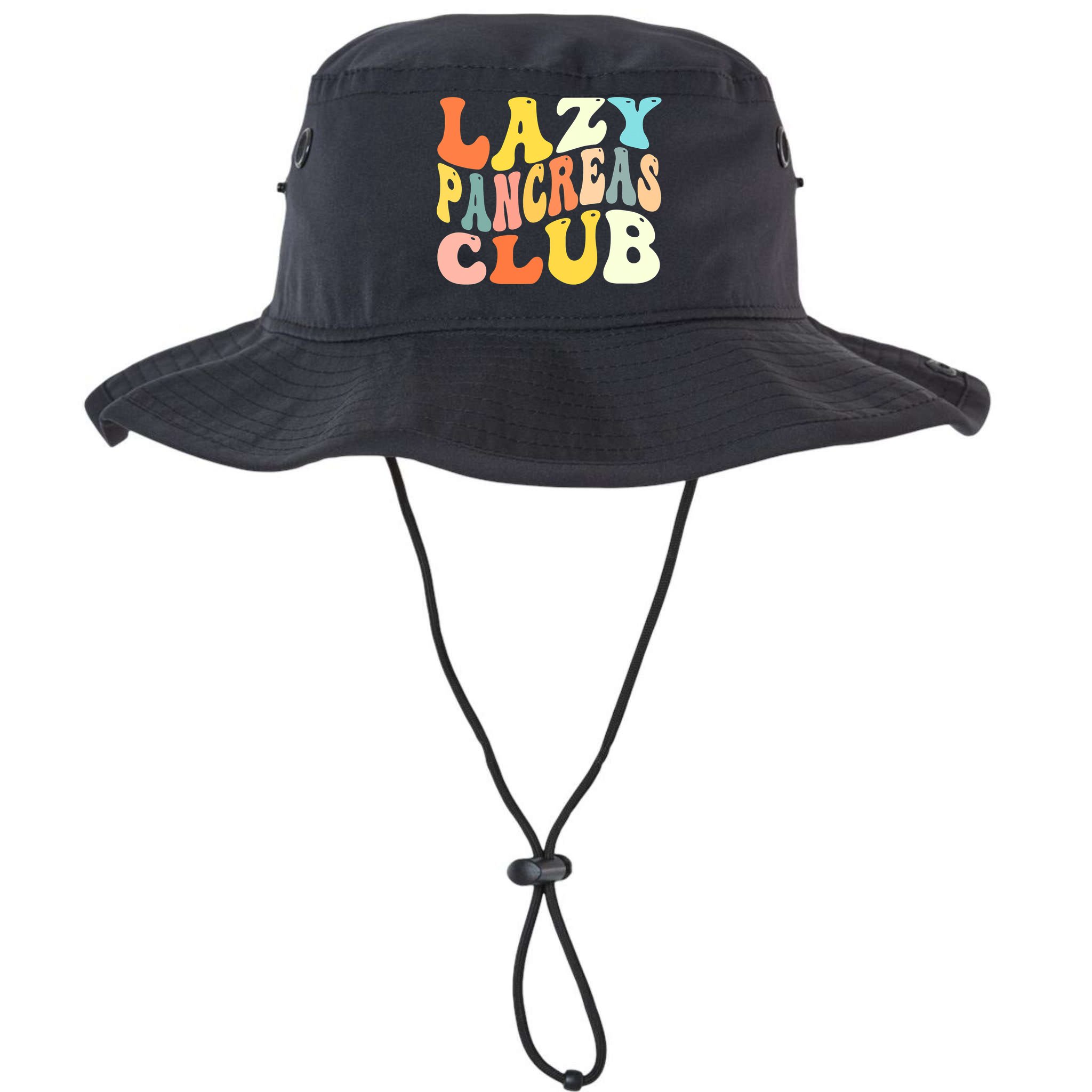 Lazy Pancreas Club T1D Retro Groovy Diabetes Awareness Bucket Hat