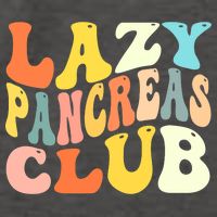 Lazy Pancreas Club T1D Retro Groovy Diabetes Awareness Vector Backpack