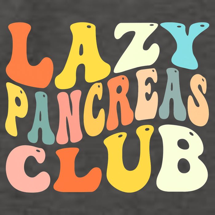 Lazy Pancreas Club T1D Retro Groovy Diabetes Awareness Vector Backpack