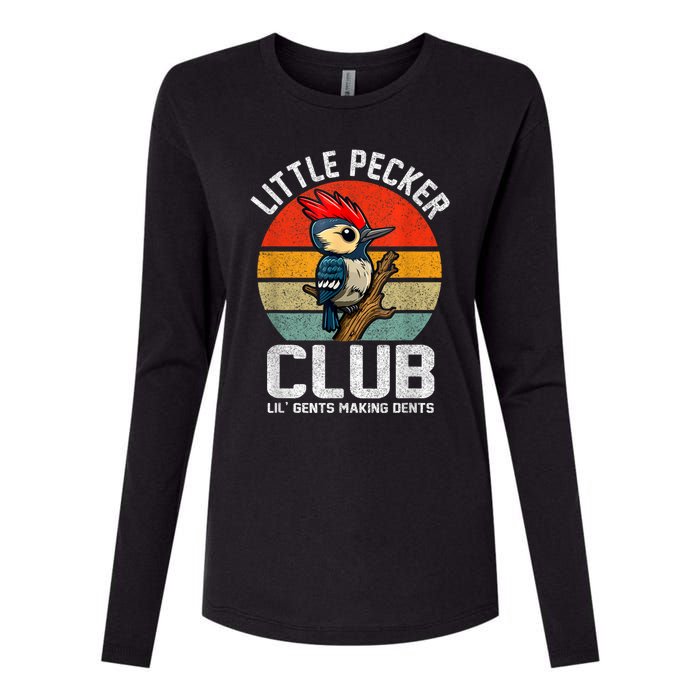 Little Pecker Club Lil Gents Making Dents Funny Womens Cotton Relaxed Long Sleeve T-Shirt