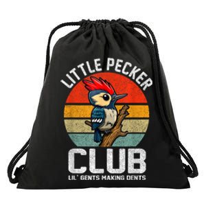 Little Pecker Club Lil Gents Making Dents Funny Drawstring Bag