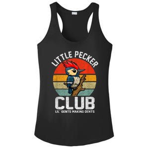 Little Pecker Club Lil Gents Making Dents Funny Ladies PosiCharge Competitor Racerback Tank