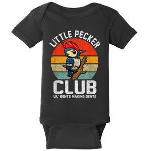 Little Pecker Club Lil Gents Making Dents Funny Baby Bodysuit