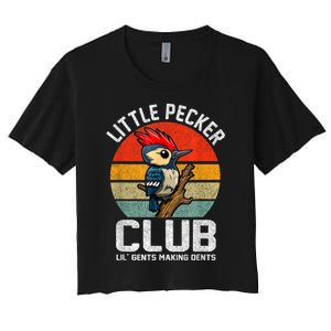 Little Pecker Club Lil Gents Making Dents Funny Women's Crop Top Tee