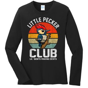 Little Pecker Club Lil Gents Making Dents Funny Ladies Long Sleeve Shirt