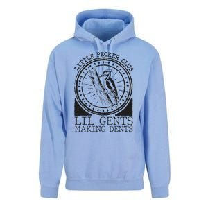 Little Pecker Club Lil Gents Making Dents Unisex Surf Hoodie