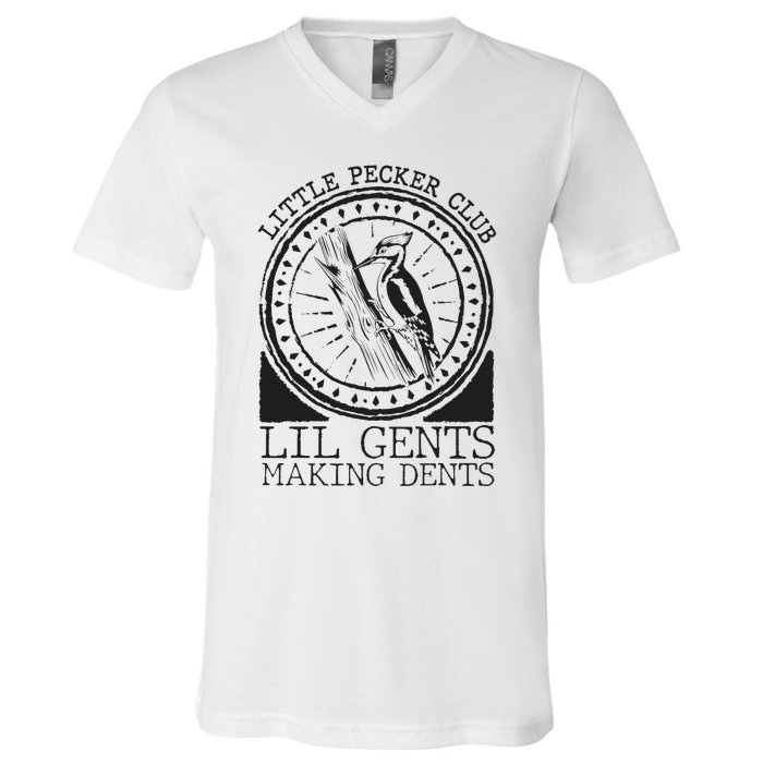 Little Pecker Club Lil Gents Making Dents V-Neck T-Shirt