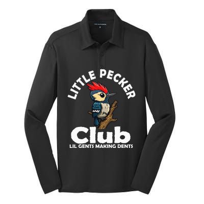 Little Pecker Club Lil Gents Making Dents Silk Touch Performance Long Sleeve Polo