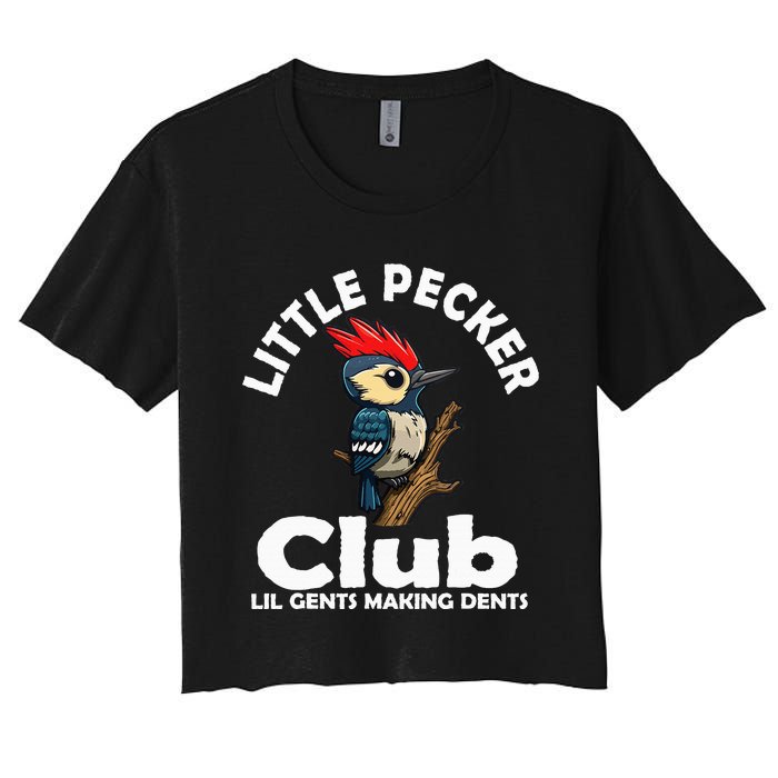 Little Pecker Club Lil Gents Making Dents Women's Crop Top Tee